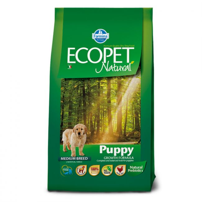 Farmina Ecopet natural puppy medium with chicken 12+2kg