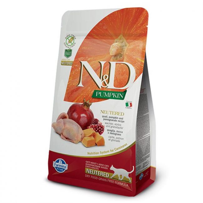 Farmina N&D Pumpkin Neutered food for adult cats with Quail 5kg