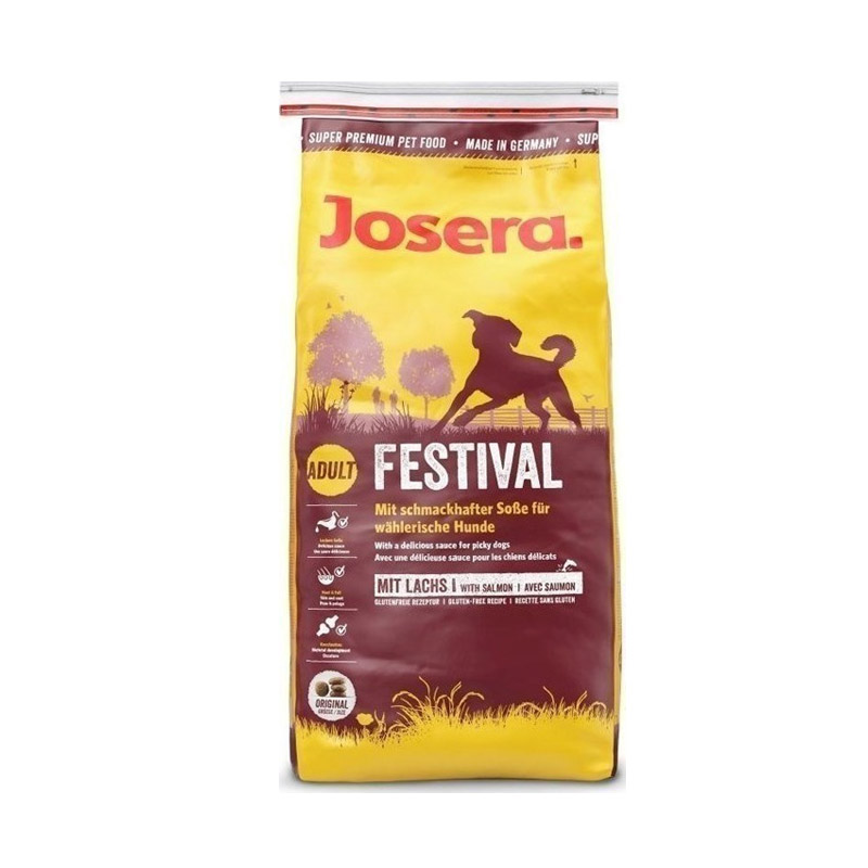 Josera Festival ξηρά τροφή για σκύλους χωρίς γλουτένη με πουλερικά, καλαμπόκι και ρύζι 12,5kg