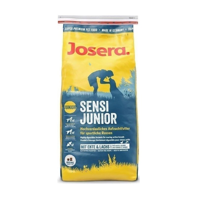 Josera Sensi Junior ξηρά τροφή για κουτάβια χωρίς σιτηρά με πάπια και σολομό 15kg