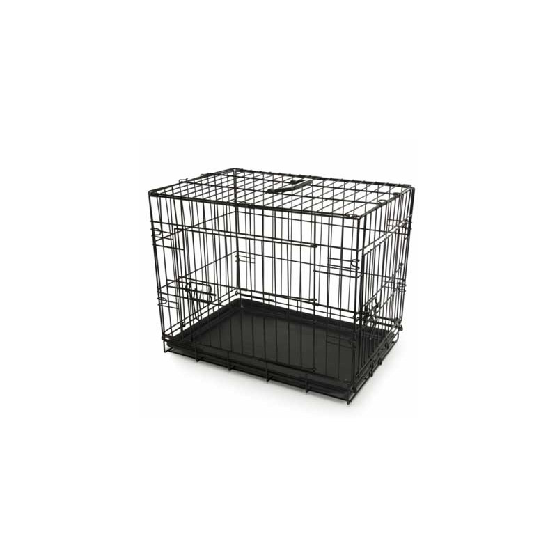 Metal dog cage with 2 doors 106x70x69h cm