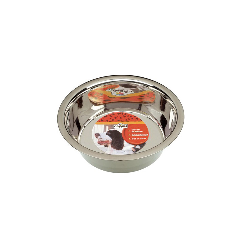 Camon metal dog bowl 400ml 11cm