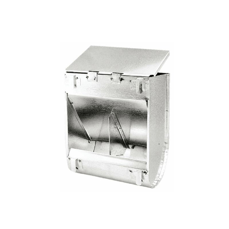 Outdoor metal rabbit feeder 2 places with lid 2.8Kg