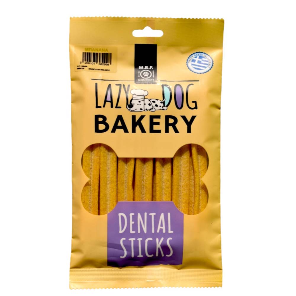 M.B.F. Gourmet Lazy Dog Bakery Dental Sticks 130gr τυρί τσένταρ