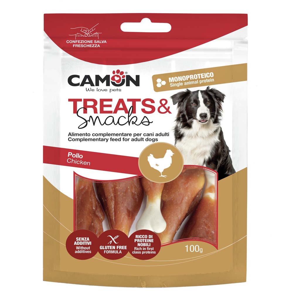 Camon Chicken legs snack for Dogs 100Gr