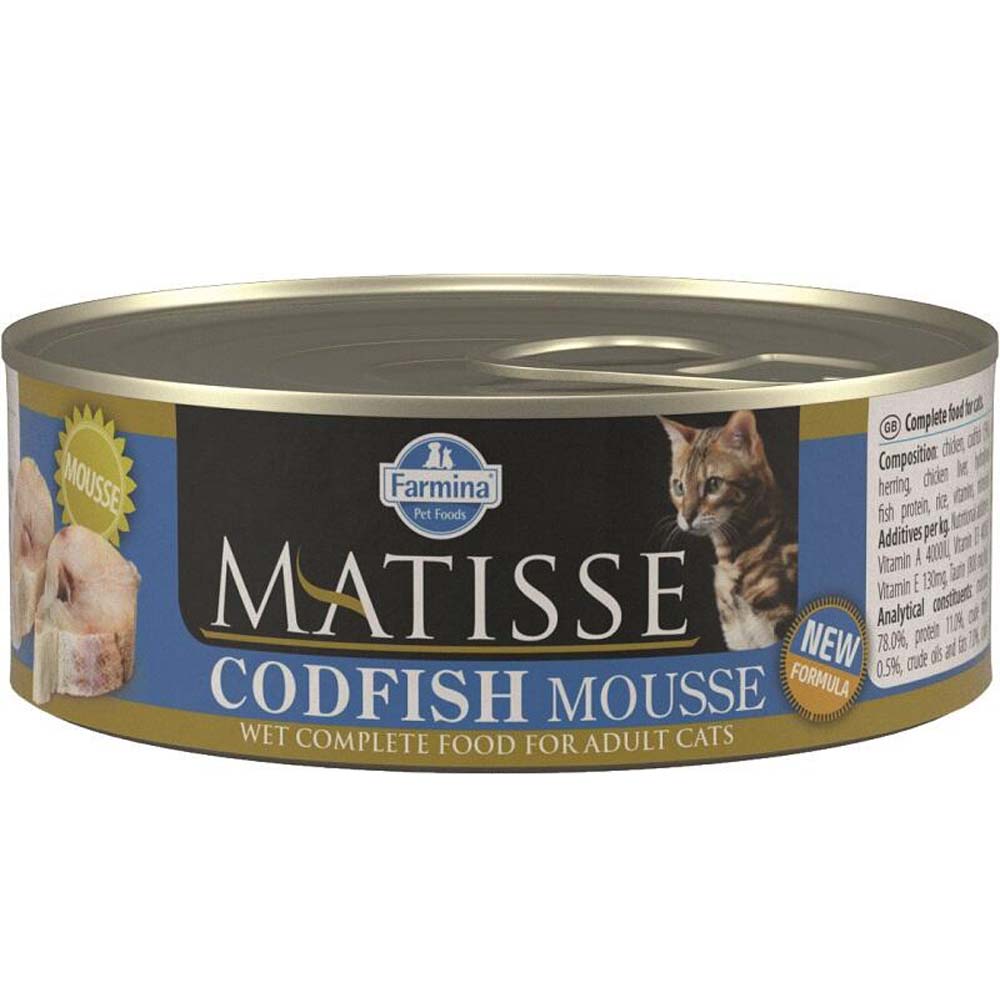 Farmina Matisse Mousse can for cats with codfish 85gr