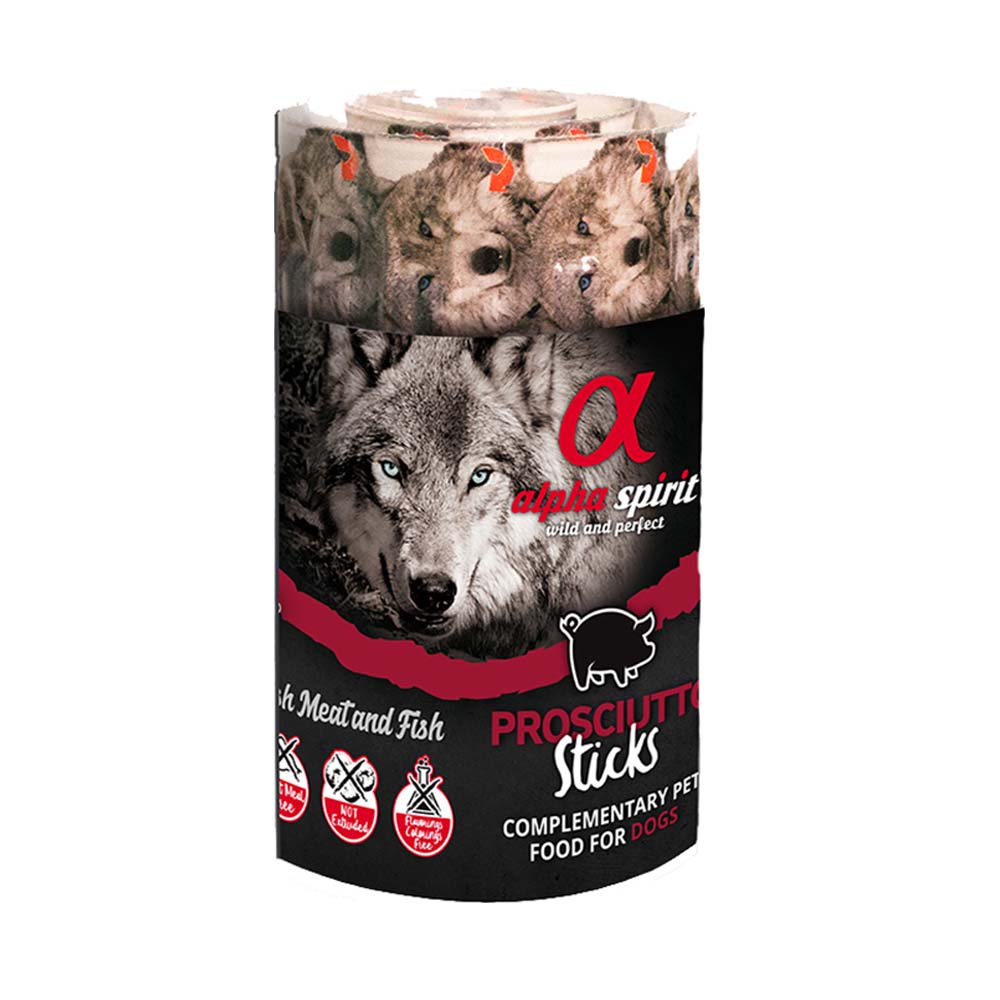 Alpha Spirit Λιχουδιές σε Stick Σκύλου χωρίς Σιτηρά & Γλουτένη με Προσούτο 160gr 16τμχ
