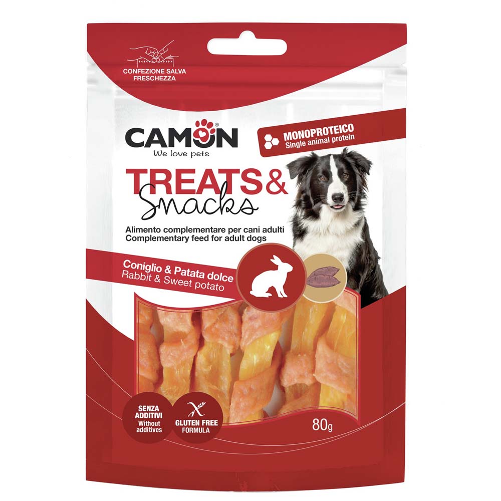 Camon Snack for Dogs with Rabbit and Sweet Potato 80Gr
