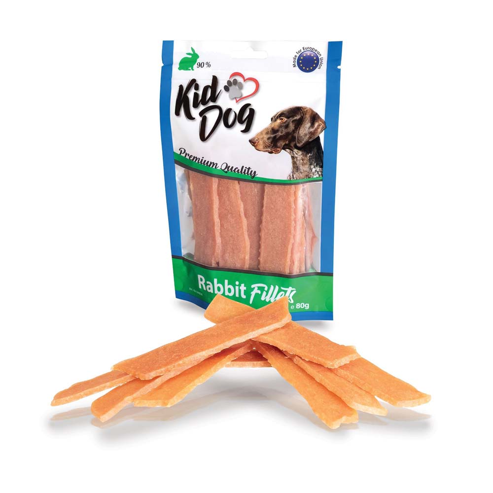 Kid Dog stripes Λιχουδιές με Κουνέλι Για Σκύλους 80gr