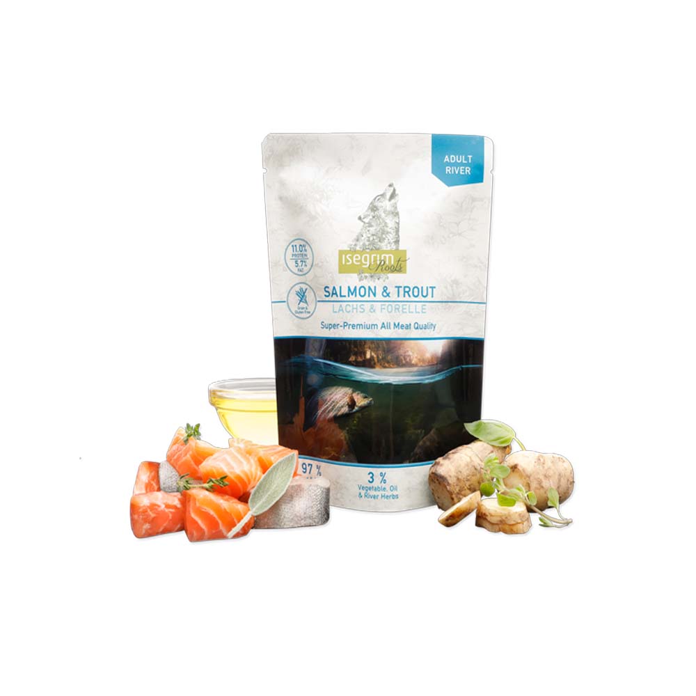 Isegrim Pouch Υγρή Τροφή για Ενήλικους Σκύλους με Σολομό 410gr