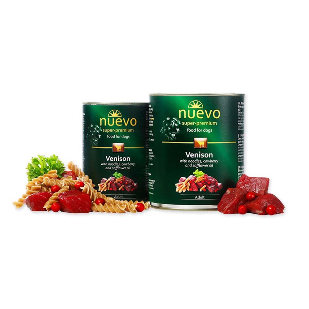 Nuevo Super Premium Ελάφι Adult Με Νουντλς, Κόκκινο Μύρτιλλο Και Ζαφορέλαιο 400Gr