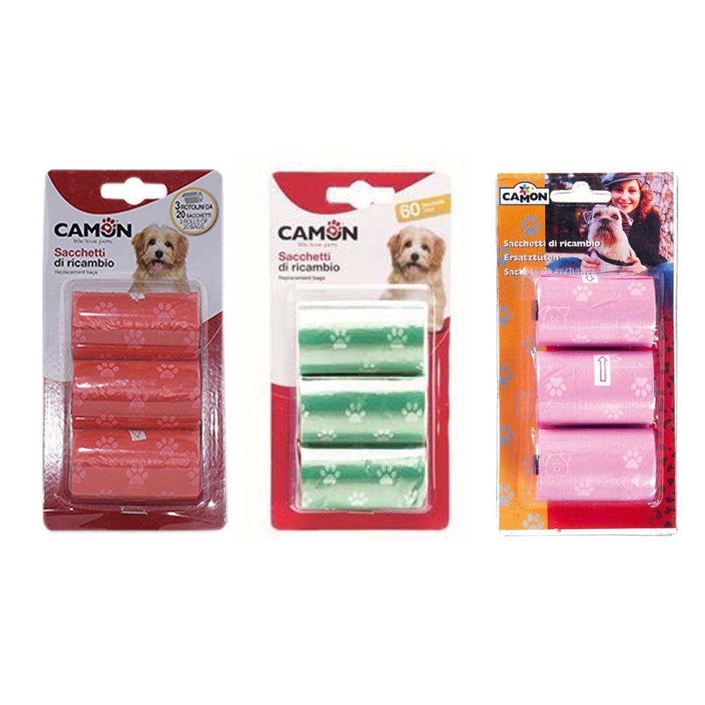 Camon Ανταλλακτικές Σακούλες Περιττωμάτων Χρωματιστές 3τμχ