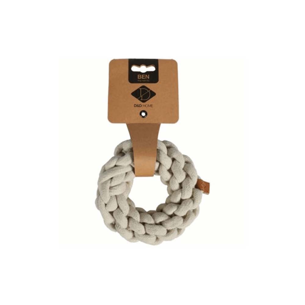 D&D Ben Σχοινί Παιχνίδι Σκύλου 19εκ. Λευκό