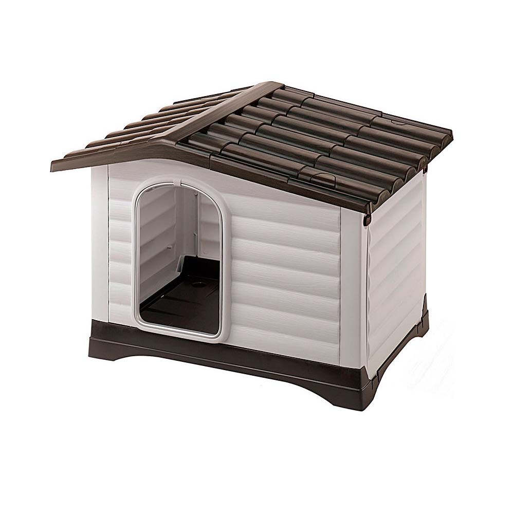 Ferplast Dogvilla 70 Σπιτάκι Σκύλου Πλαστικό Εξωτερικού Χώρου Καφέ 73x59x53cm