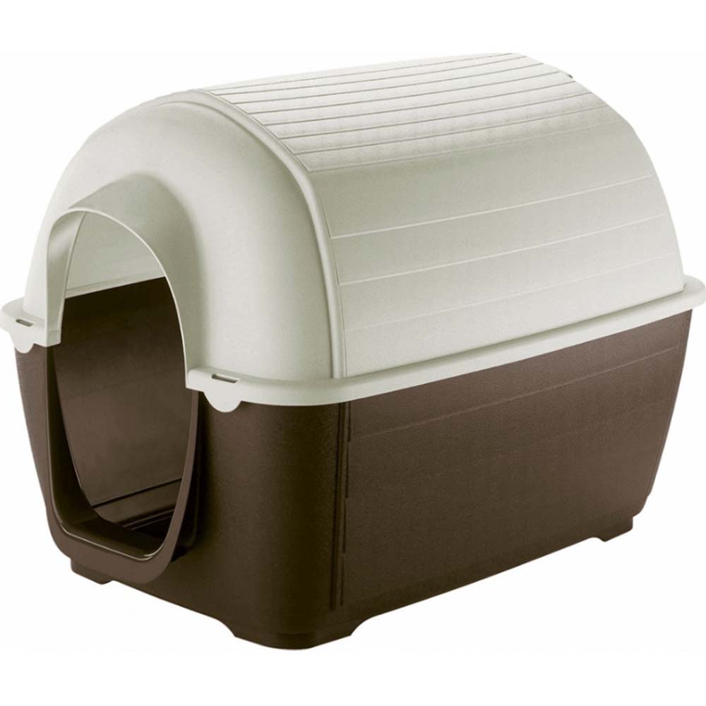 Ferplast Kenny 7 Σπιτάκι Σκύλου Πλαστικό Εξωτερικού Χώρου Καφέ 80x111.6x80cm