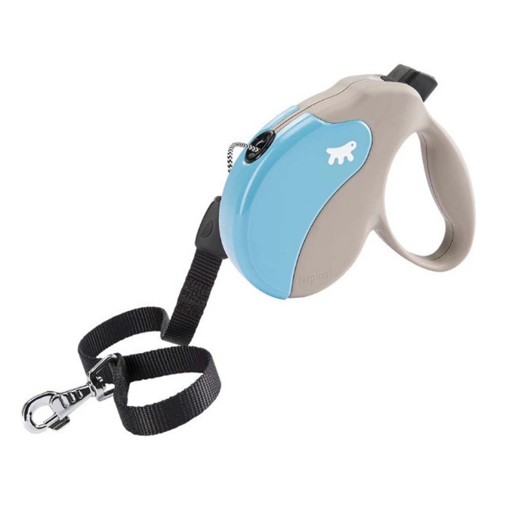 Ferplast Πτυσσόμενο Λουρί/Οδηγός Σκύλου Ιμάντας Amigo Μπεζ/Γαλάζιο 5m έως 50kg
