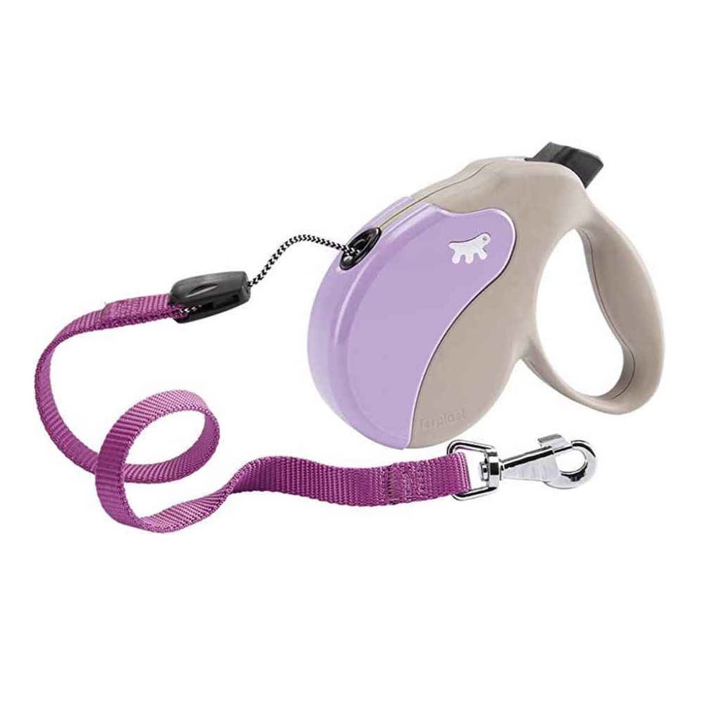 Ferplast Πτυσσόμενο Λουρί/Οδηγός Σκύλου Ιμάντας Amigo Μπεζ/Ροζ 5m έως 50kg	