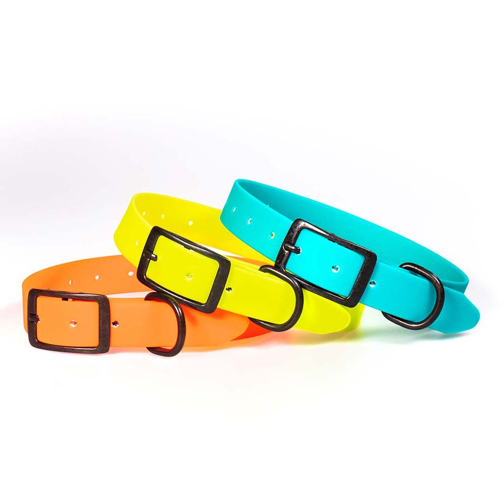 Funky Pet MAT PVC Collar with Dark Molded Handle