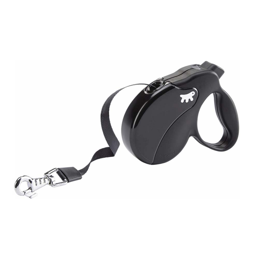 Ferplast Πτυσσόμενο Λουρί/Οδηγός Σκύλου Ιμάντας Amigo Mini σε Χρώμα Μάυρο 3m έως 12kg	
