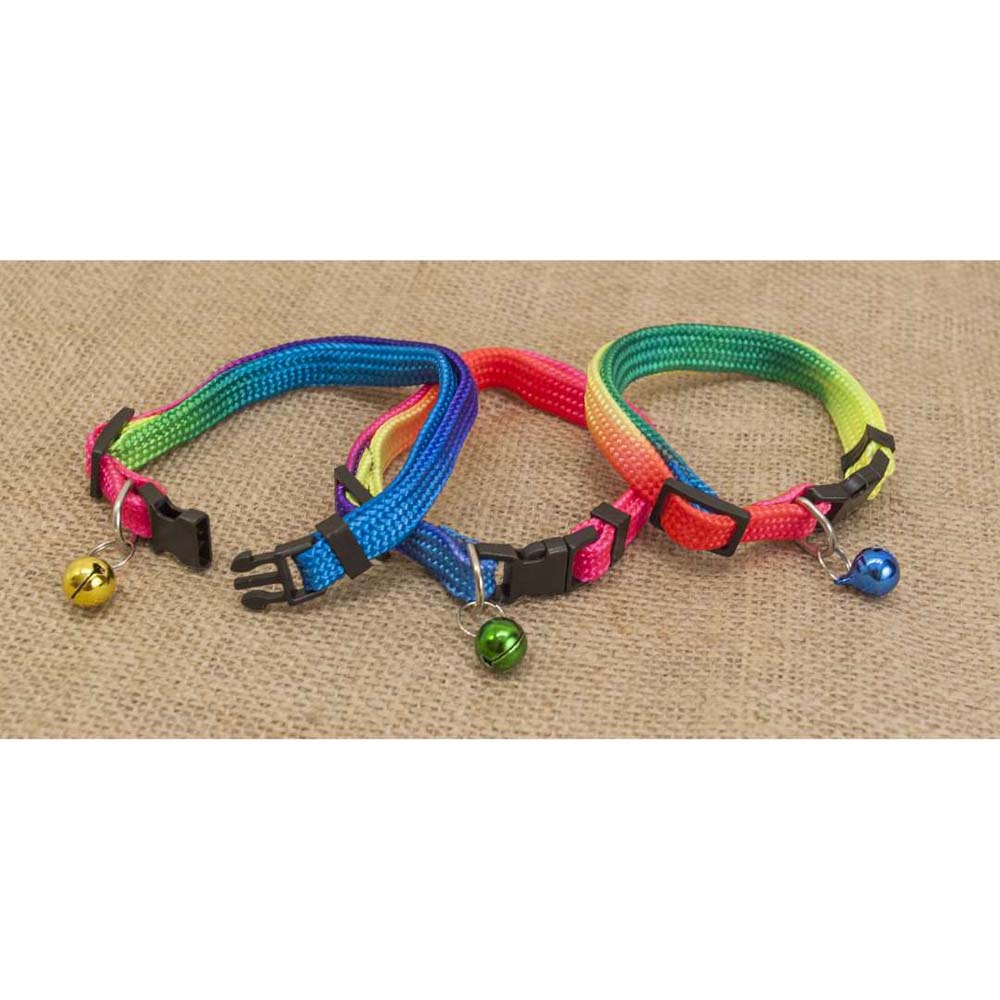 Funky Pet Περιλαίμιο Γάτας Ιμάντα Rainbow με Κλιπ