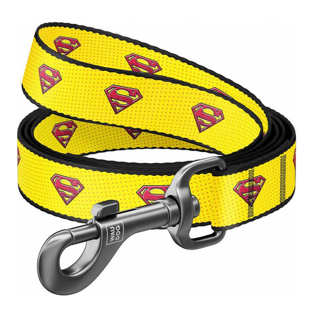 WauDog Λουρί/Οδηγός Σκύλου Ιμάντας Superman Small 15χιλ - 122εκ