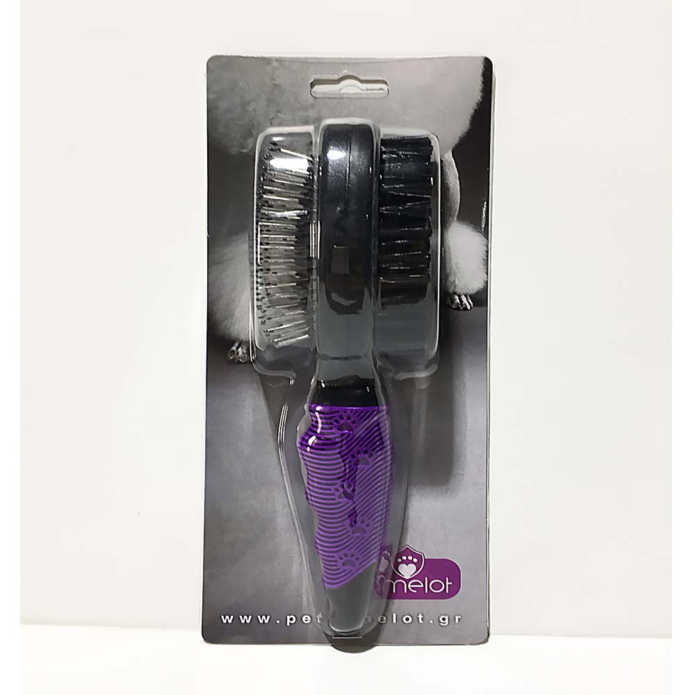 Pet Camelot Βούρτσα Large Σκύλων Διπλής Όψης για Περιποίηση Τριχώματος