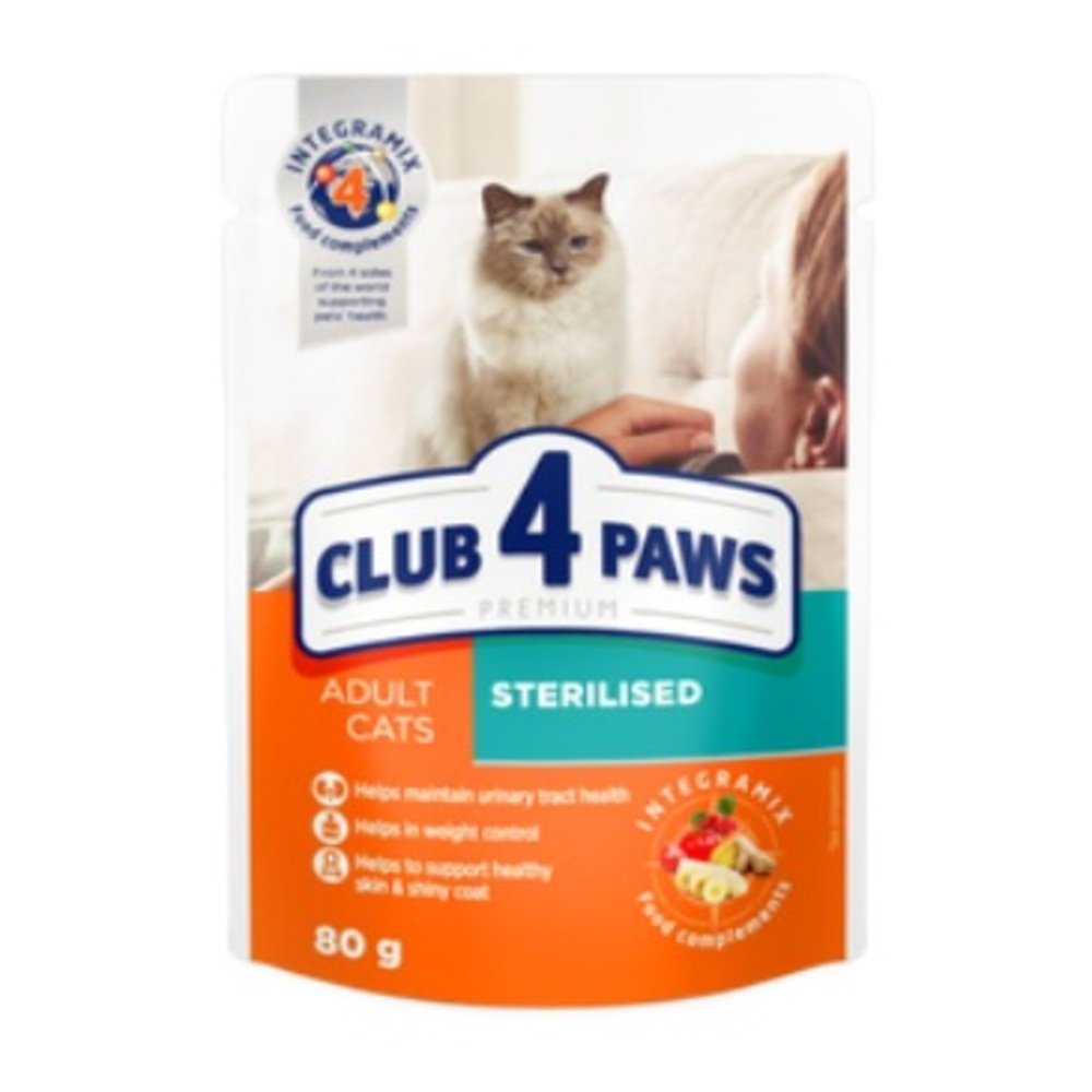 Club4Paws Cat Sterilised Κοτόπουλο 80g