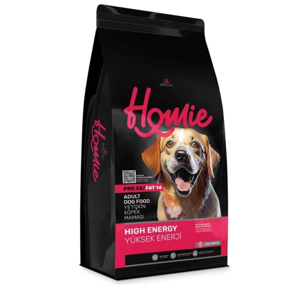 Homie Super Premium Dog Adult High Energy Κοτόπουλο Low Grain 12 kg
