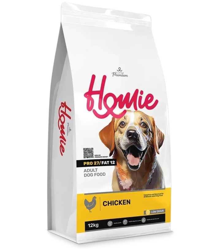 Homie Super Premium Dog Adult Κοτόπουλο Low Grain 12kg