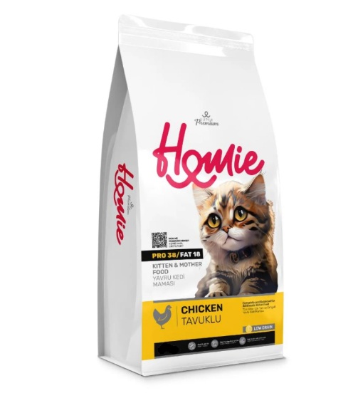 Homie Super Premium Kitten & Mother Κοτόπουλο Low Grain 1,5kg