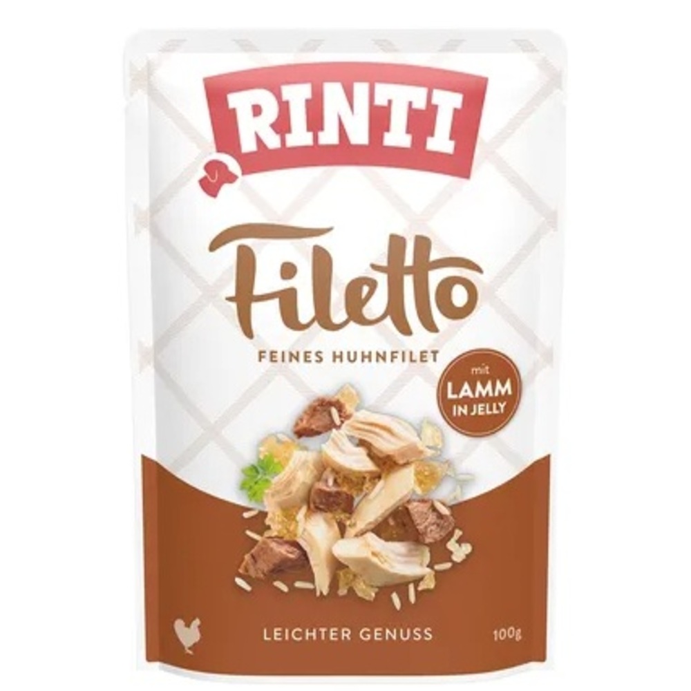 Rinti Filetto Κοτόπουλο & Αρνί σε Ζελέ - Σνακ Σκύλου 100g