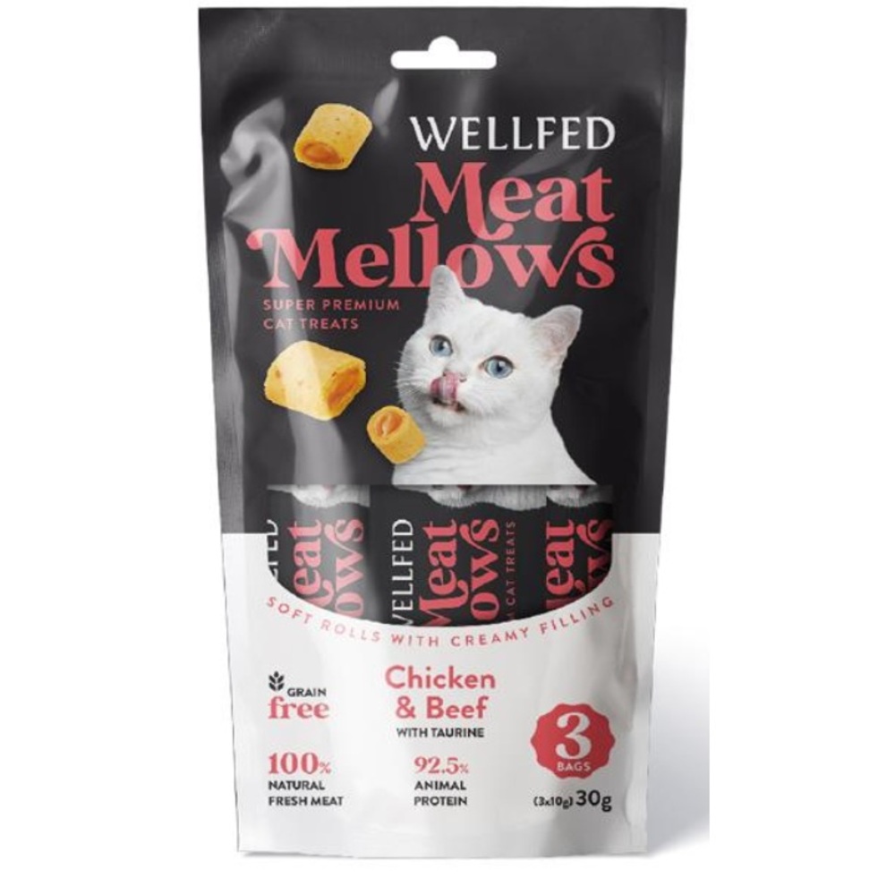 WELLFED Meat Mellows Chicken & Beef (3x10g)
