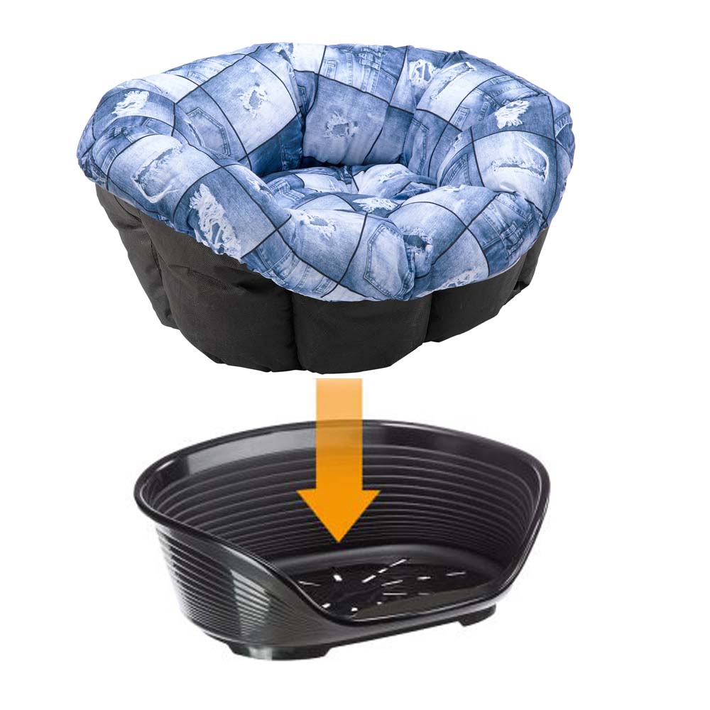 Ferplast Sofa 4 Καναπές-Κρεβάτι Σκύλου-Γάτας Τζιν 64x48cm